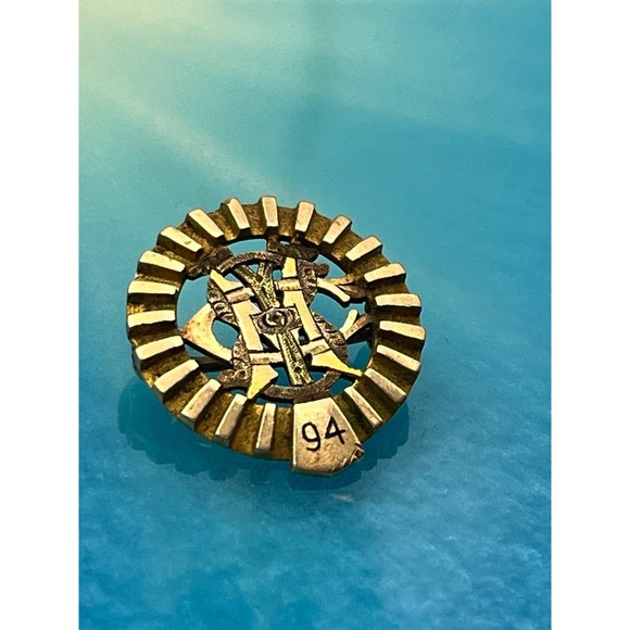 14 karat Antique Victorian Monogram class 94 Brooch , Cloak / Sash Pin - Picture 8 of 12